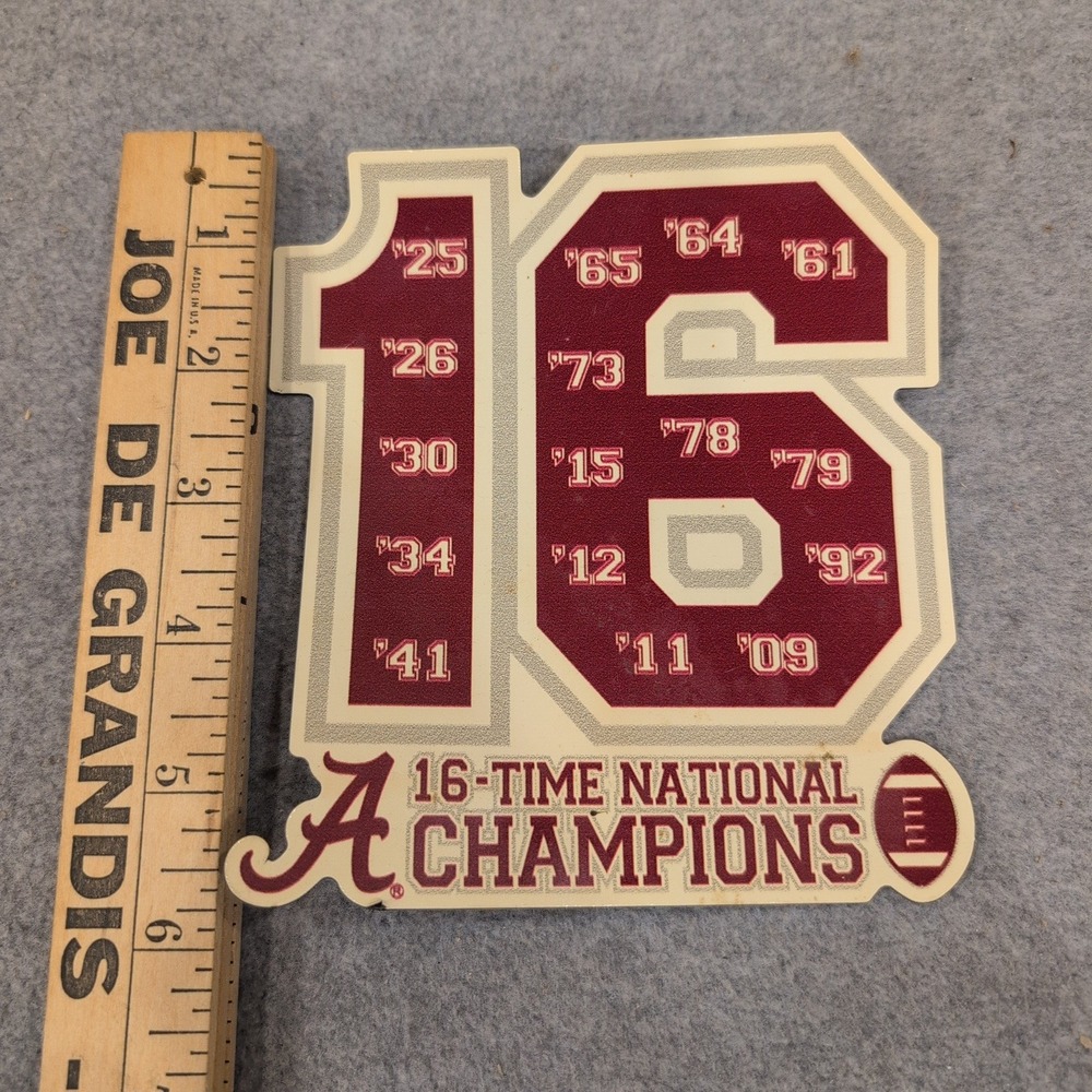 Alabama Crimson Tide 16-Time National Champions Decal Sticker‎ Crimson White - Picture 2 of 2